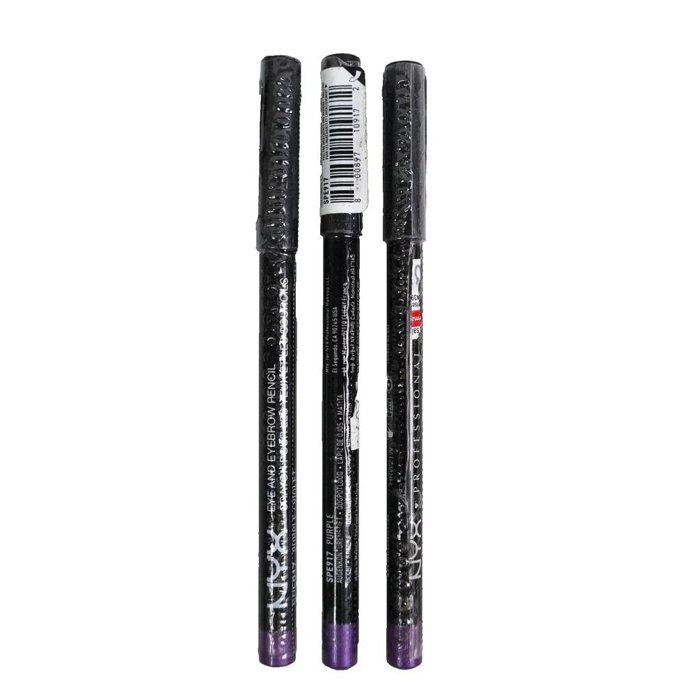3 PACK NYX Slim Eye Liner Pencil, 917 Purple